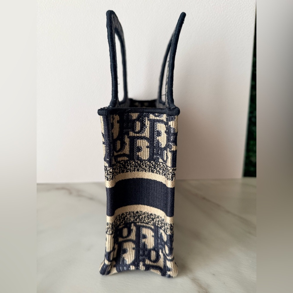 Dior Navy Blue Mini Book Tote Bag - Picture 5 of 12